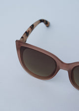 Brown cat eye tortoiseshell sunglasses