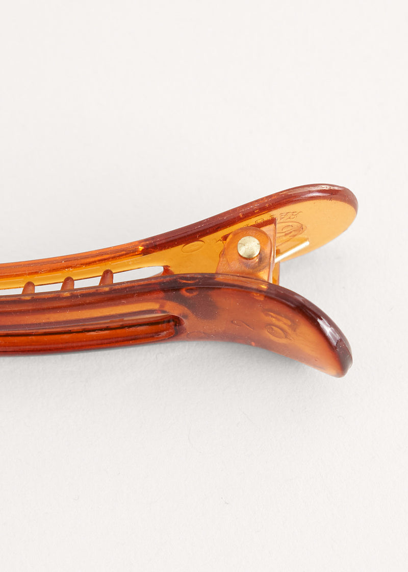 Simple amber hair clip