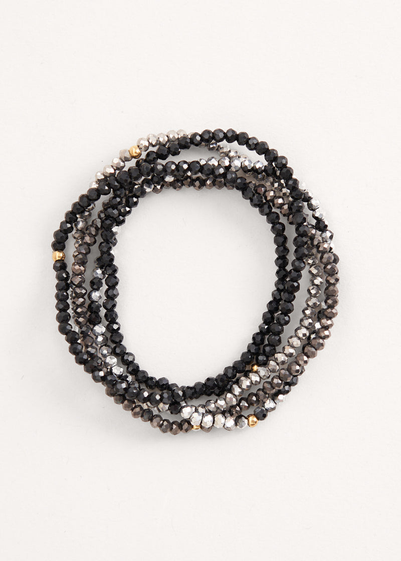 Black and grey bracelet set