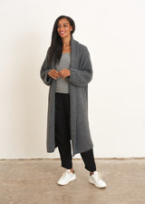 Dark grey long cardigan