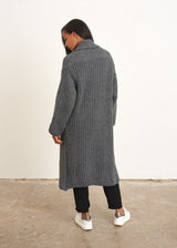 Dark grey long cardigan