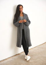 Dark grey long cardigan