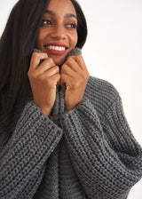 Dark grey long cardigan