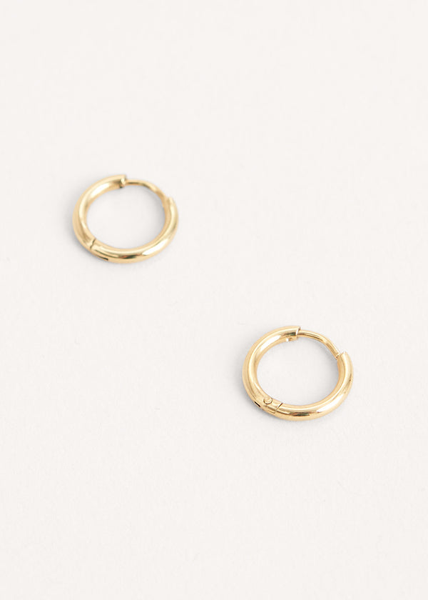 Small simple gold hoop earrings