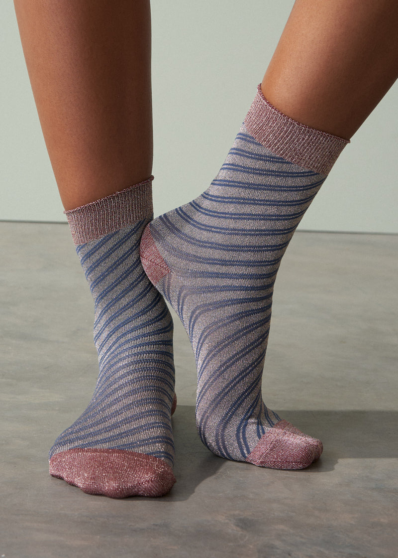 ELSE GLITTER SOCKS - BLUE