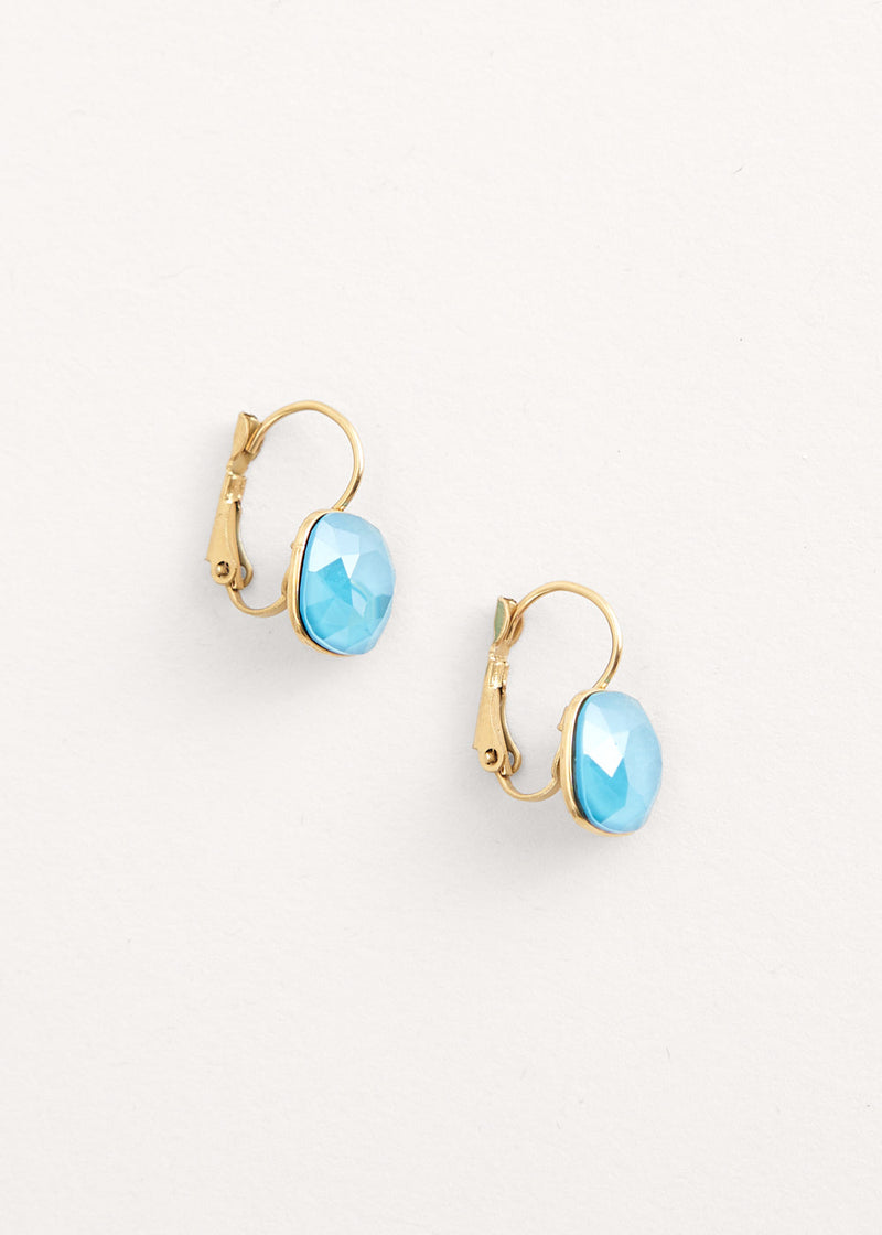 Turquoise crystal earrings