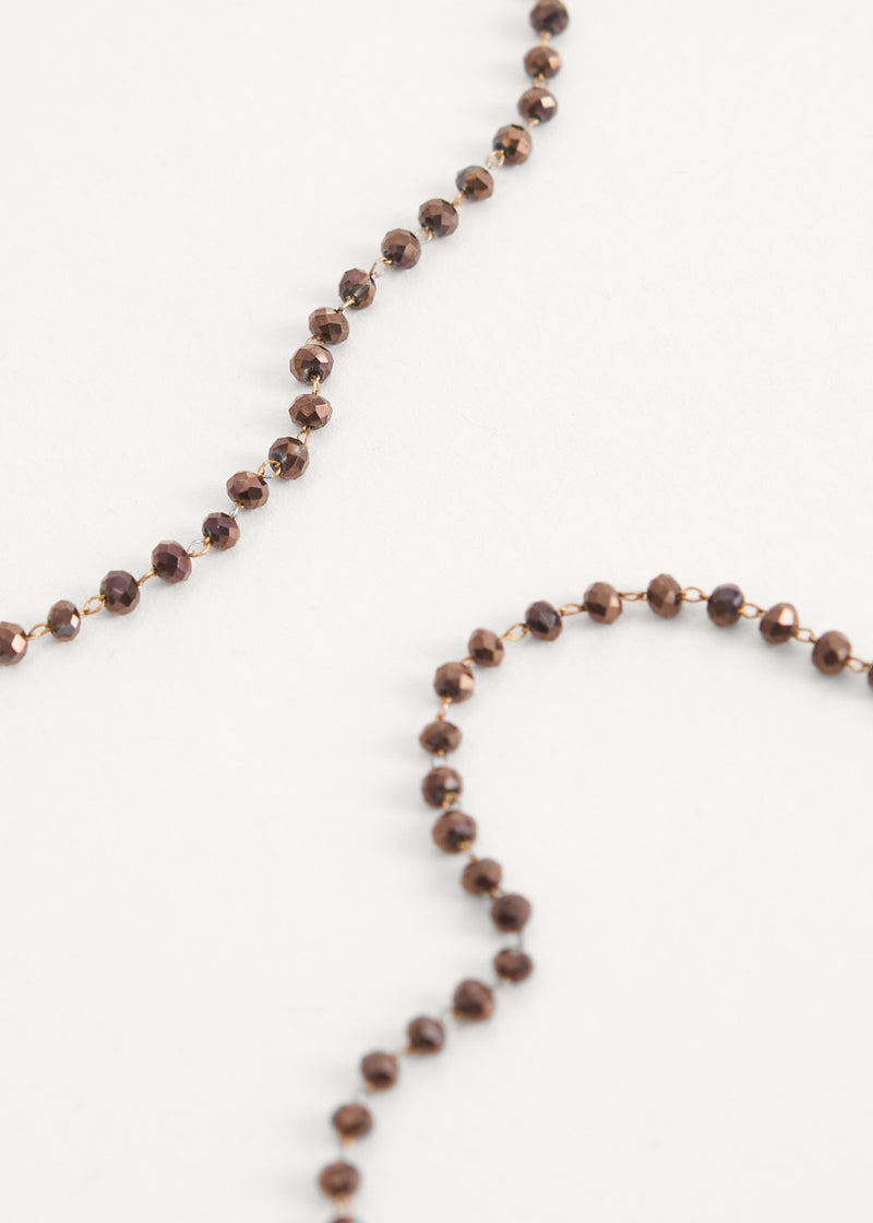 Brown bead necklace