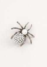 crystal embroidered brooch