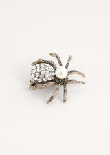 crystal embroidered brooch
