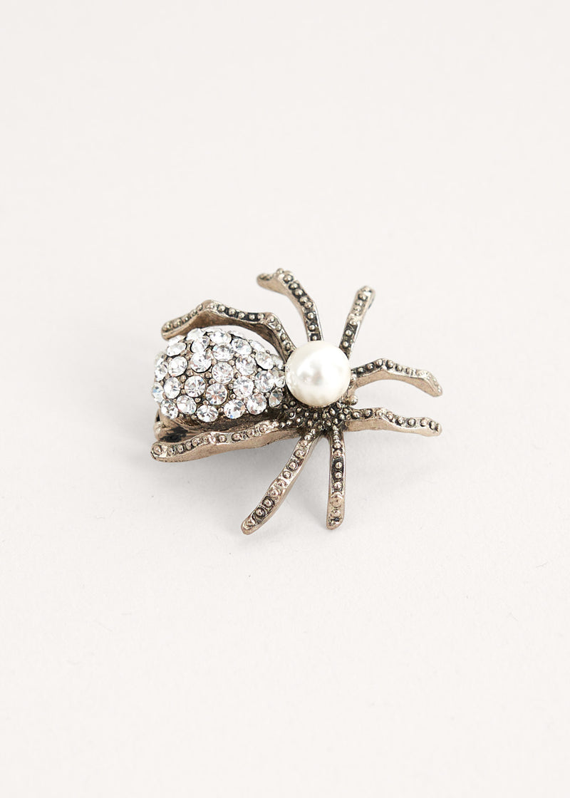 crystal embroidered brooch