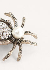 crystal embroidered brooch