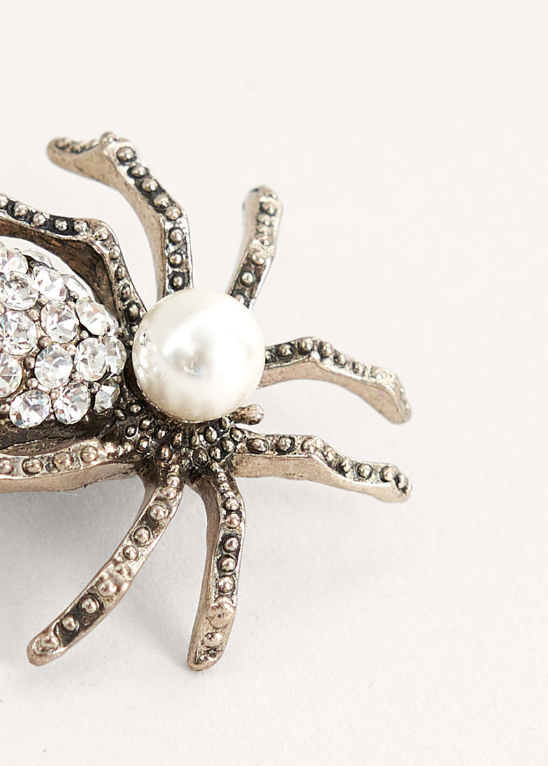 crystal embroidered brooch