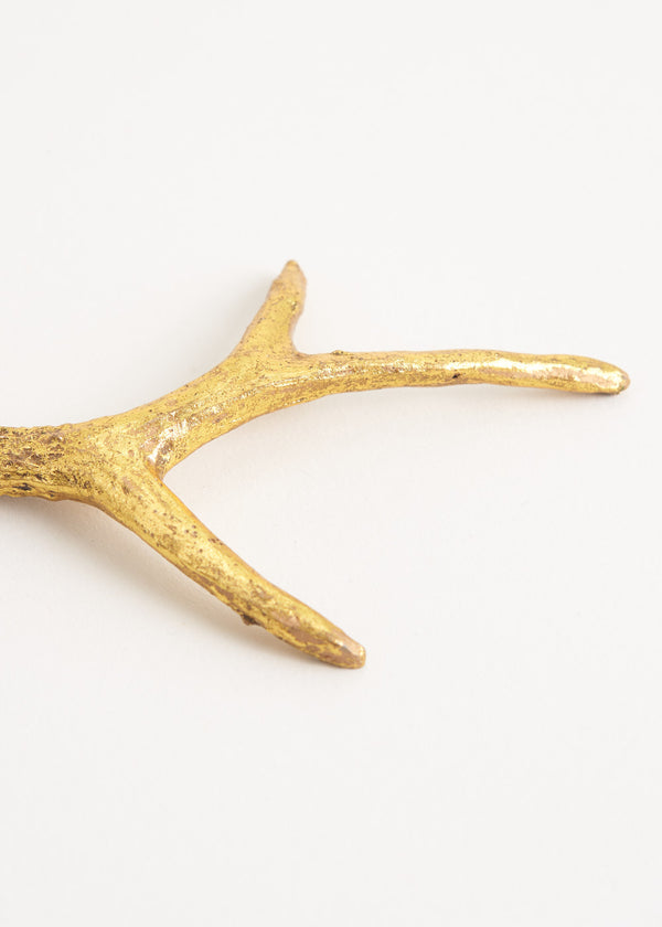 Gold stag horn decoration