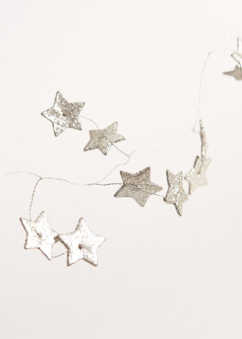 Silver star garland