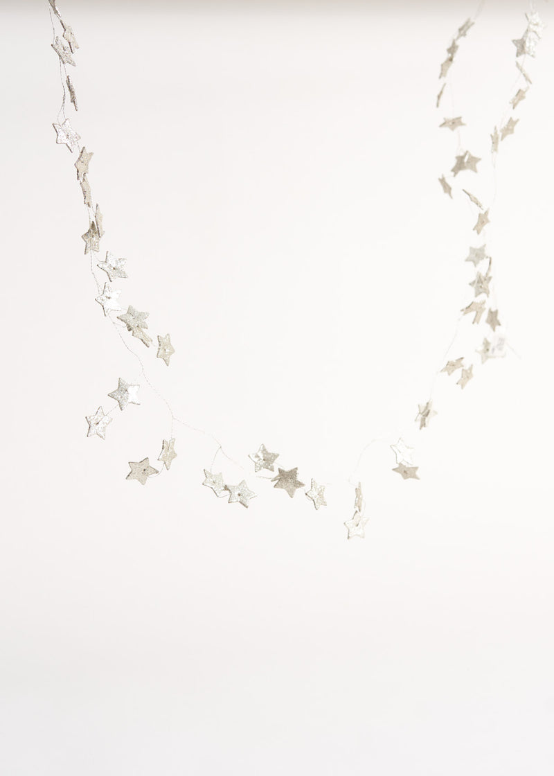Silver star garland