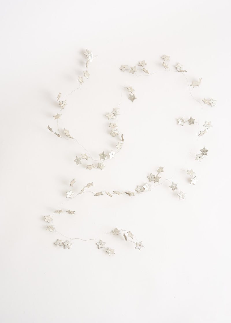 Silver star garland