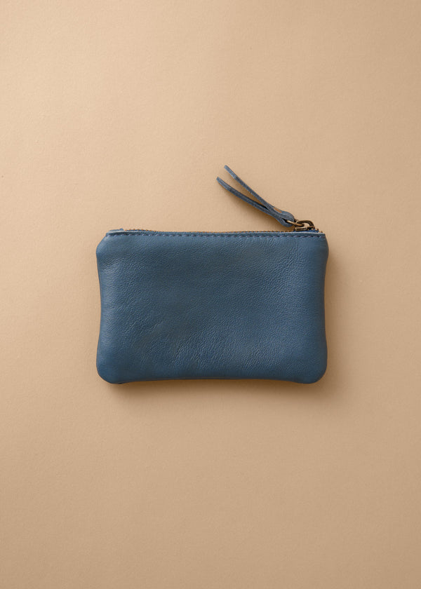 SUKI LEATHER PURSE - BLUE