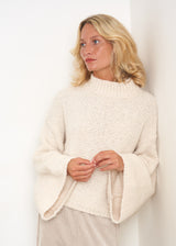 Off white flare sleeves sweater