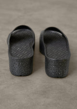 Black chunky platform slides