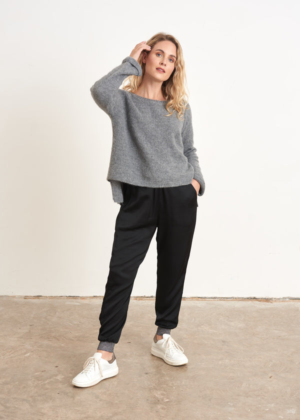 Soft grey swing sweater