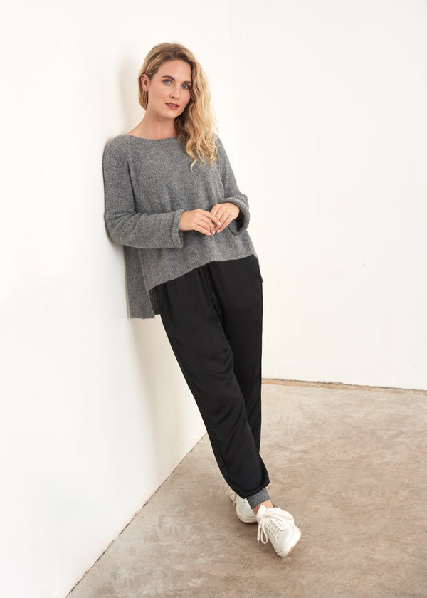 Soft grey swing sweater