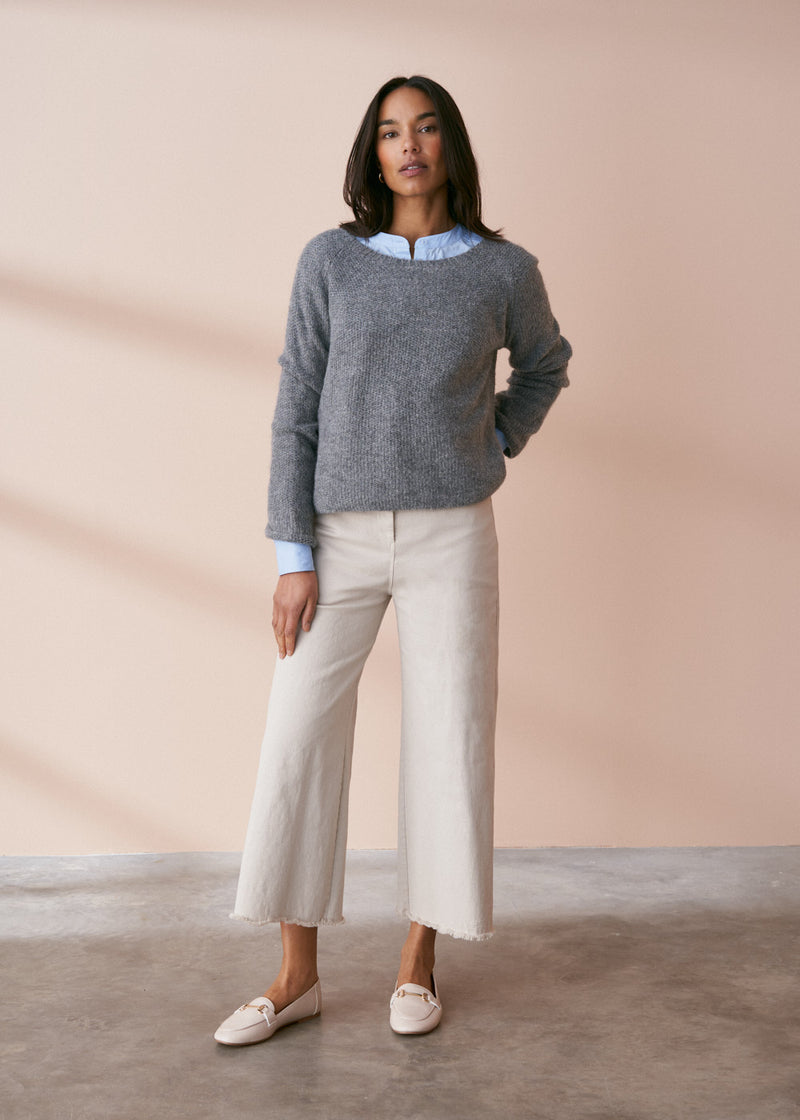 Grey soft boxy sweater
