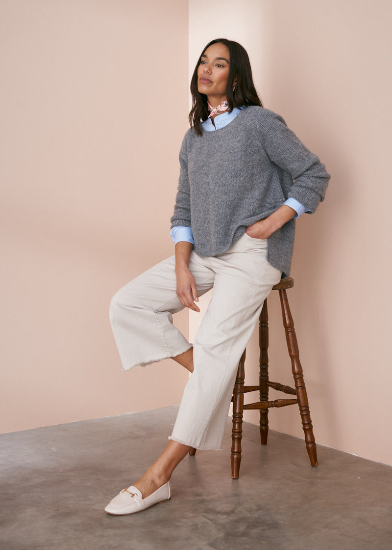 Grey soft boxy sweater