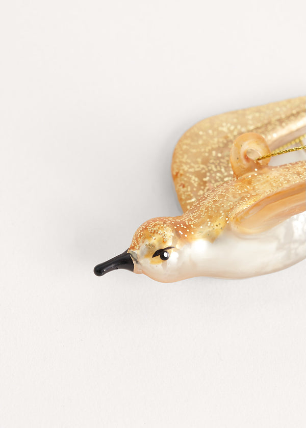 Gold glass swallow decoration