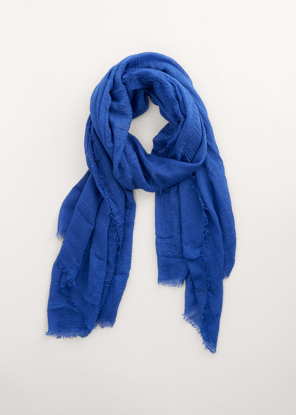 Cobalt blue lightweight scarf