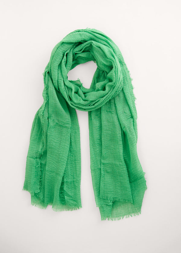 Bright green lightweight scarf