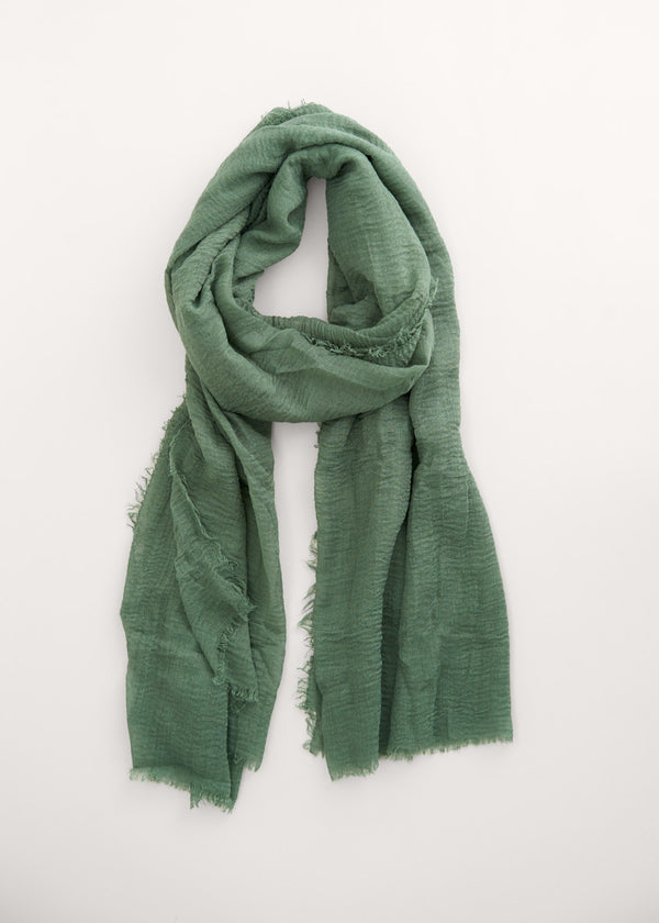 Moss green light scarf