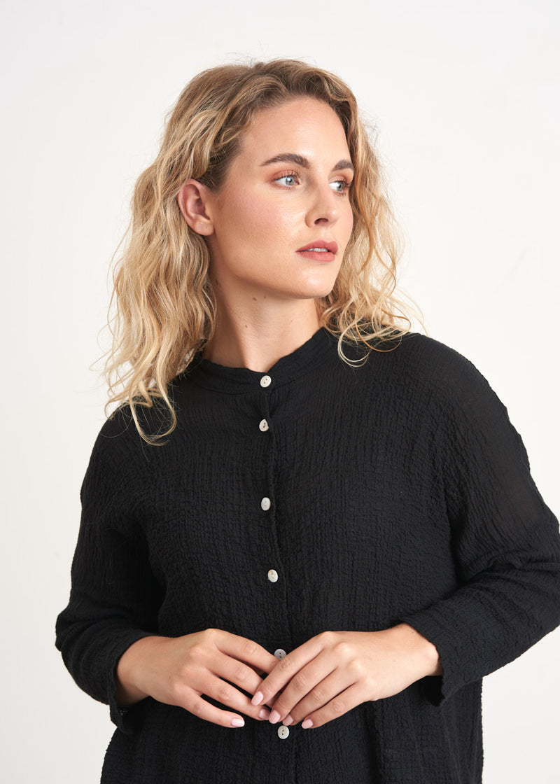 Black waffle texture top