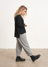 Black waffle texture top