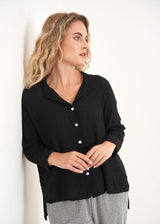 Black waffle texture top