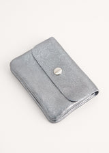 Gunmetal Grey metallic leather purse