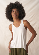 Soft off white jersey vest top