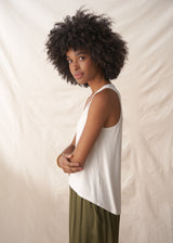 Soft off white jersey vest top