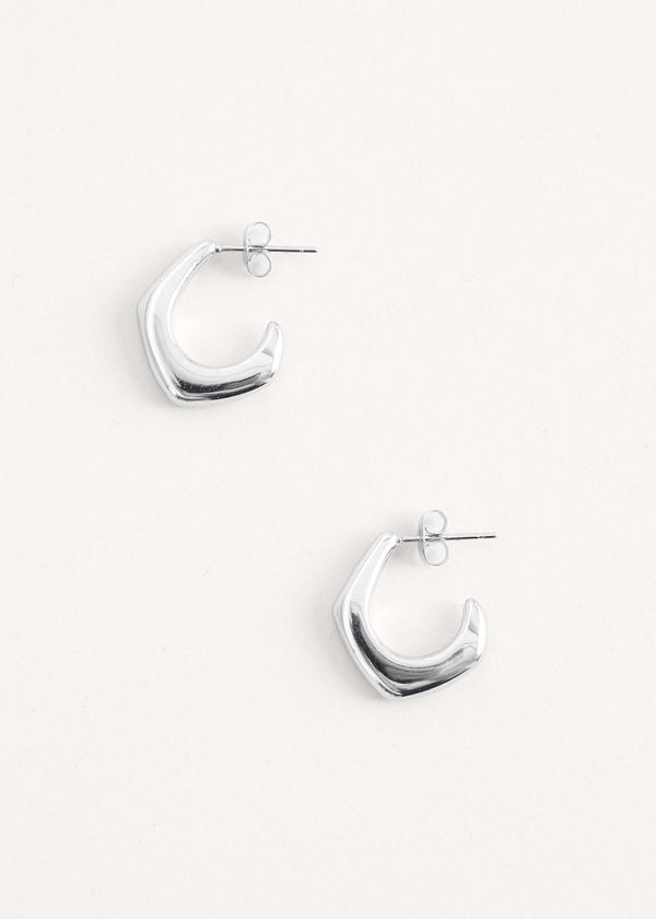 Silver mini hoop earrings