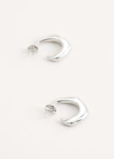 Silver mini hoop earrings