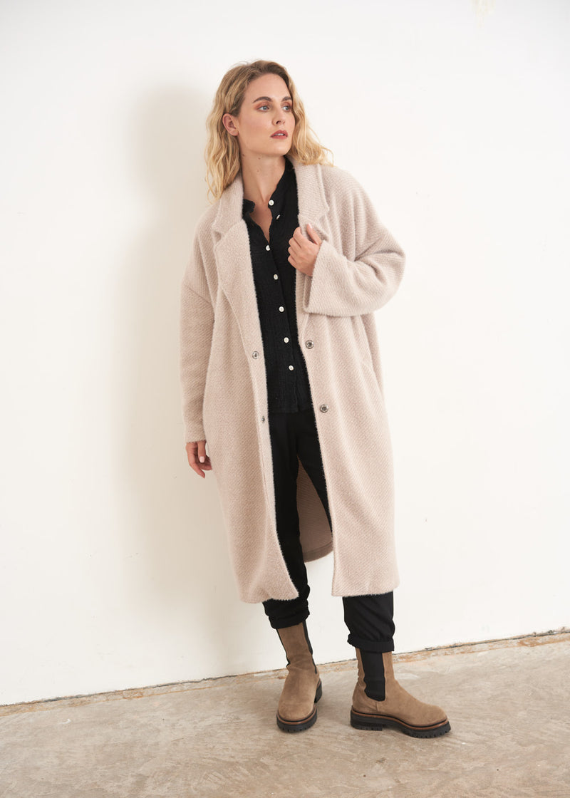 Oatmeal oversized soft coat