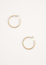 Hoop earrings with ball detail