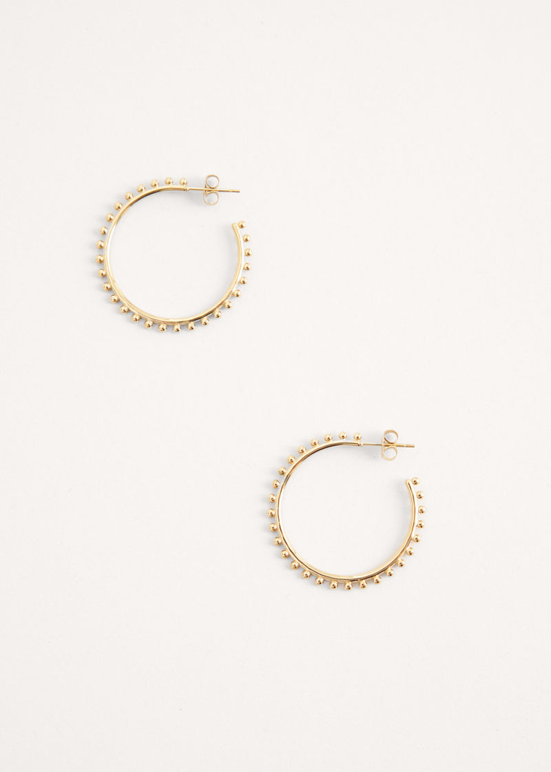 Hoop earrings with ball detail