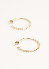 Hoop earrings with ball detail