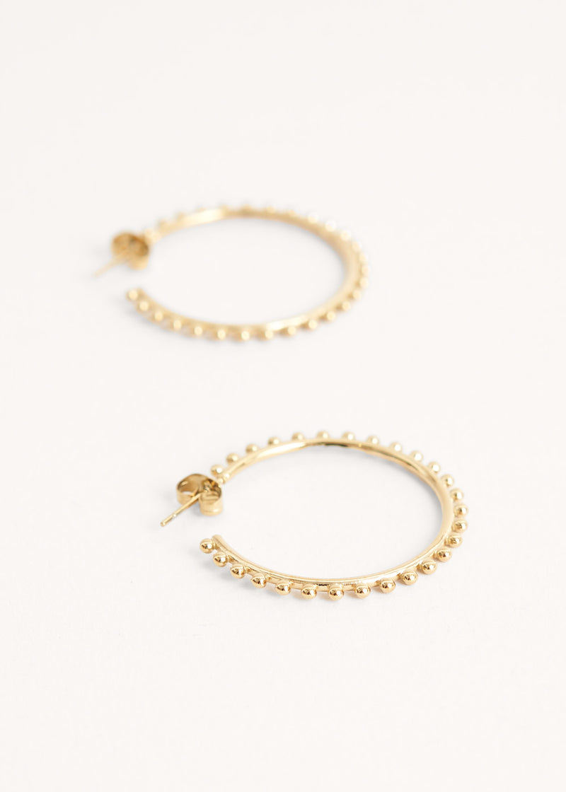 Hoop earrings with ball detail