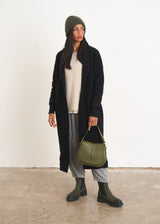 Light oatmeal swing sweater