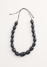 Black resin bead necklace