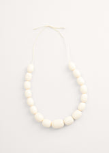 White resin bead necklace