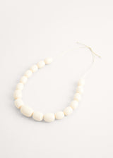 White resin bead necklace