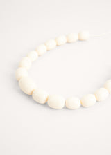 White resin bead necklace