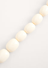 White resin bead necklace
